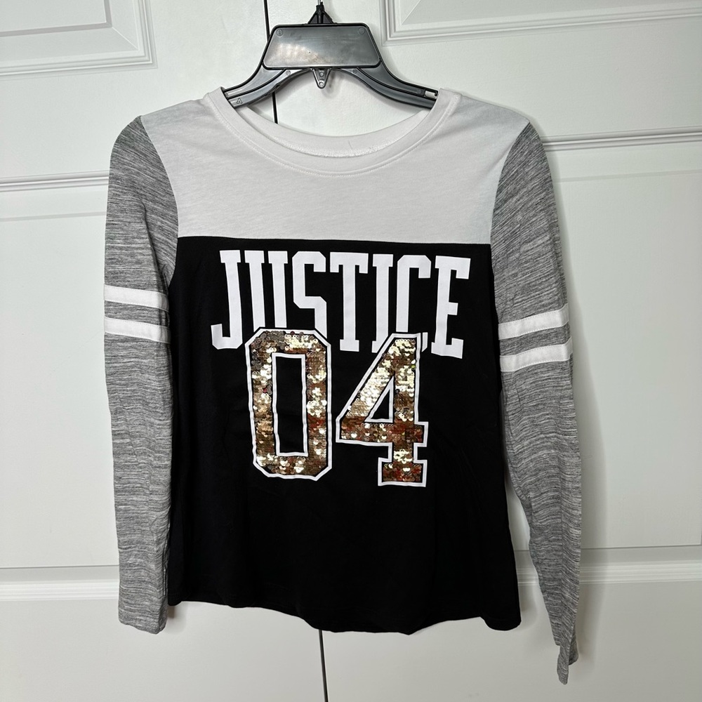 Justice Black and White Long Sleeve
